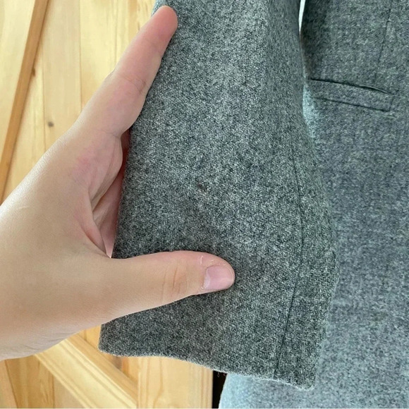 Grey Zara Lambswool Peacoat - Picture 8 of 9